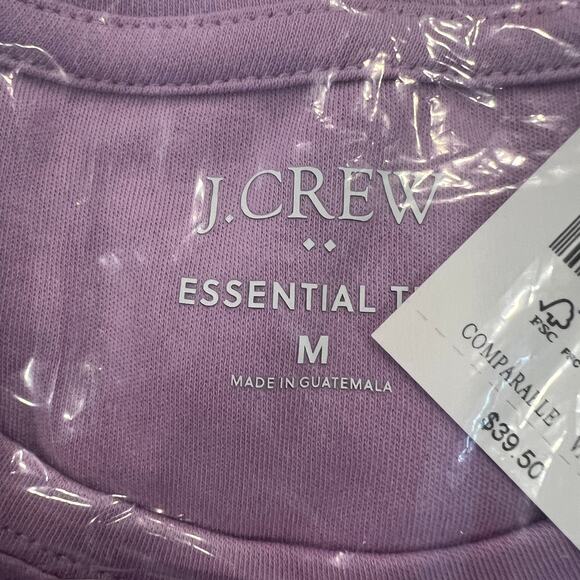 NWT J. Crew Lilac Purple Essential Short-Sleeve Crewneck Tee - Picture 4 of 10